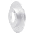 DFC 81-85 Toyota 4Runner Front Left Drilled & Slotted Silver Brake Rotor