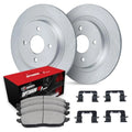 R1 18-22 Ford EcoSport Rear Carbon Coated Brake Rotor Set w/Optimum OE Pads and Hardware
