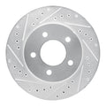 R1 87-90 Dodge DAKOTA 4WD Front Right Drilled & Slotted Silver Brake Rotor