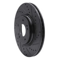 R1 15-25 Hyundai Kona Front Right Drilled & Slotted Black Brake Rotor