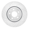 R1 16-25 Mazda CX-5 Front Left Drilled & Slotted Silver Brake Rotor