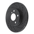 R1 14-21 BMW i3 Front Right Drilled & Slotted Black Brake Rotor