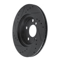 R1 14-21 BMW i3 Front Right Drilled & Slotted Black Brake Rotor