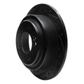 R1 04-06 Kia AMANTI Rear Left Drilled & Slotted Black Brake Rotor