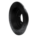 R1 04-06 Kia AMANTI Rear Left Drilled & Slotted Black Brake Rotor