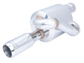 2.5IN TWIN LOOP ROUND MUFFLER 3IN OD TIP NO APPLICATION