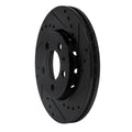 R1 03-18 Volkswagen VENTO (Mexico) Front Right Drilled & Slotted Black Brake Rotor