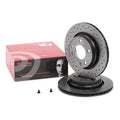 Brembo 2000 BMW 323Ci/99-00 323i/01-06 325Ci Rear Premium Xtra Cross Drilled UV Coated Rotor