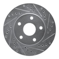 R1 Concepts Brake Rotor Drilled and Slotted Silver Fits Toyota Previa