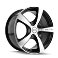 ~(27 lbs. 18X18X8)~ TR9 (3190) BLACK/MACHINED FACE/MACHINED LIP 16X7 5-127 40MM 72.62MM