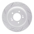DFC 17-23 Hyundai Kona Ev Rear Right Drilled & Slotted Geoperformance Rotor