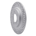 DFC 17-23 Hyundai Kona Ev Rear Right Drilled & Slotted Geoperformance Rotor