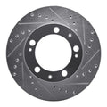 R1 87-89 Porsche 944 Except Turbo Front Right Drilled & Slotted Silver Brake Rotor
