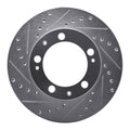 DFC 87-89 Porsche 944 (Excl Turbo) Front Left Drilled & Slotted Silver Brake Rotor