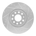 R1 98-09 Audi A4 (USA/Canada) Front Right Drilled & Slotted Silver Brake Rotor