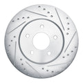R1 19-24 Infiniti QX50 Rear Right Drilled & Slotted Silver Brake Rotor