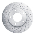 DFC 82-88 BMW 528E Front Left Drilled & Slotted Silver Brake Rotor