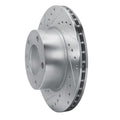 DFC 82-88 BMW 528E Front Left Drilled & Slotted Silver Brake Rotor
