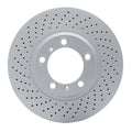 R1 Concepts Hi-Carbon Alloy GEOMET Coated Rotor - Drilled Fits Porsche 718
