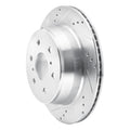 DFC 07-20 Cadillac Escalade EXT Rear Left Drilled & Slotted Silver Brake Rotor