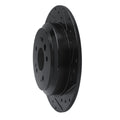 R1 16-25 Honda Ridgeline Rear Right Drilled & Slotted Black Brake Rotor
