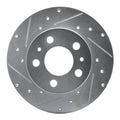R1 67-72 Volvo 164 Front Right Drilled & Slotted Silver Brake Rotor