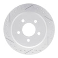 R1 95-02 Ford Explorer Rear Left Drilled & Slotted Geoperformance Rotor