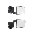Manual Folding Mirror Kit for 1987-2006 Jeep YJ, TJ Wrangler, Black Crown Automotive