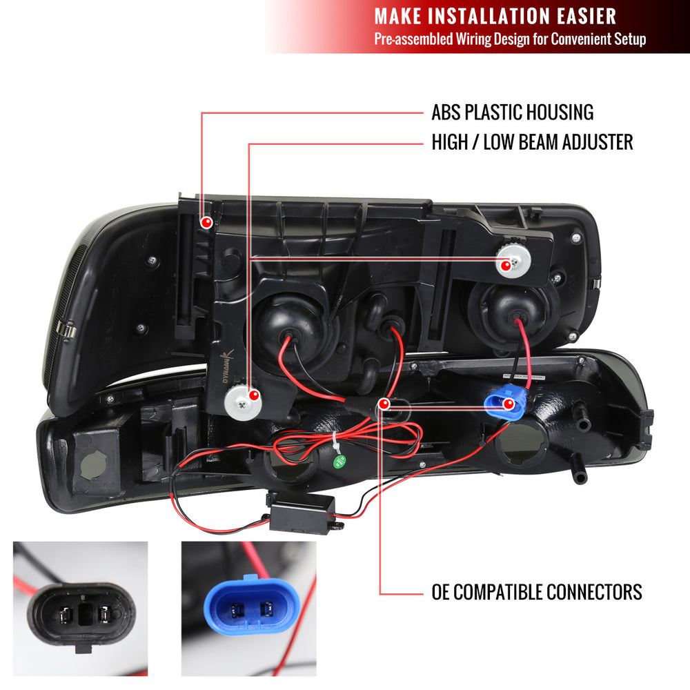 AMBER SMOKE HEADLIGHT SMOKE BUMPER LIGHT
