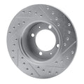 R1 81-87 Saab 900 Front Left Drilled & Slotted Silver Brake Rotor