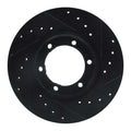 R1 87-89 Dodge Raider Front Right Drilled & Slotted Black Brake Rotor