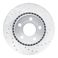 R1 80-86 Audi 5000S Front Right Drilled & Slotted Silver Brake Rotor