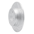 DFC 17-19 Kia Cadenza Rear Right Drilled & Slotted Silver Brake Rotor