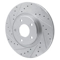DFC 98-06 Jaguar XK8 Front Left Drilled & Slotted Silver Brake Rotor