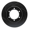 R1 98-15 Nissan Frontier Front Left Slotted Black Brake Rotor