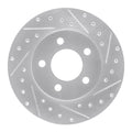DFC 93-97 Chrysler Concorde Front Right Drilled & Slotted Silver Brake Rotor