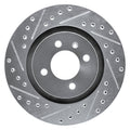 DFC 90-93 Volkswagen Corrado/Passat (USA/Canada) Front Left Drilled & Slotted Silver Brake Rotor