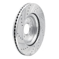 DFC 11-19 Ford Flex Front Right Drilled & Slotted Silver Brake Rotor
