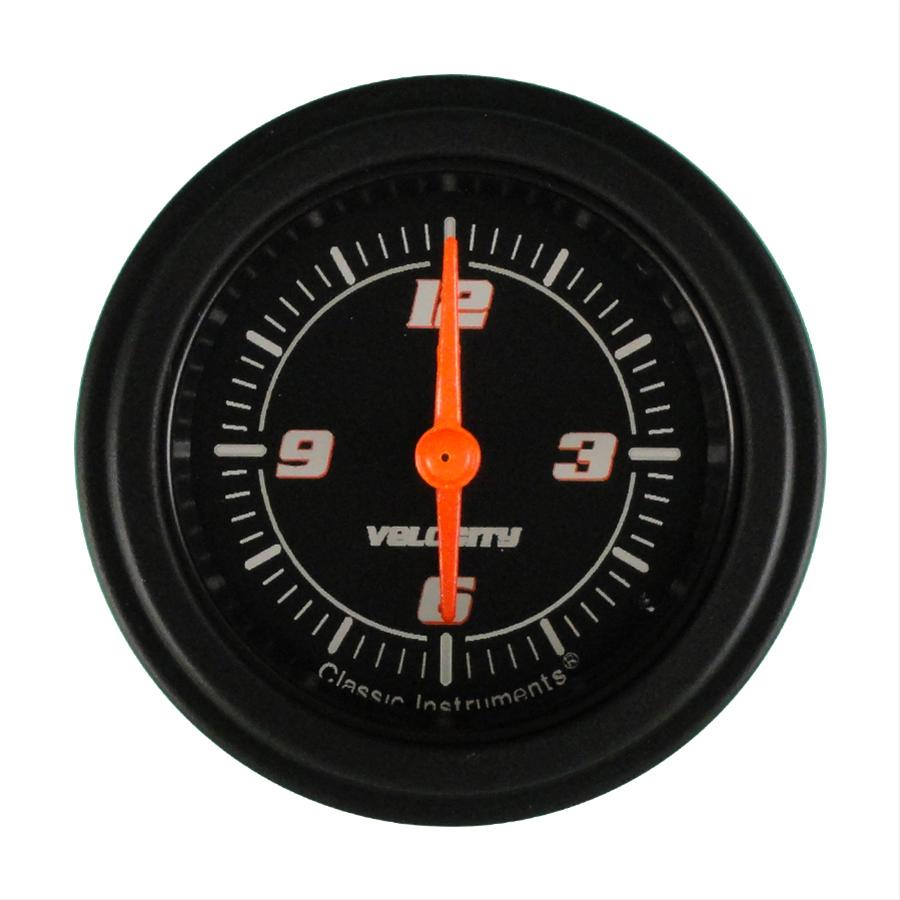 VELOCITY BLACK 2IN CLOCK