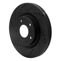 R1 07-13 Nissan Altima Front Left Drilled & Slotted Black Brake Rotor