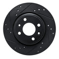 R1 15-19 Renault Logan (Mexico) Front Left Drilled & Slotted Black Brake Rotor