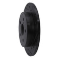 R1 2015-2025 Lexus ES250 Rear Right Drilled & Slotted Black Brake Rotor