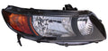 RH HEADLAMP LENS/HOUSING; 2DR COUPE; CIVIC 0607