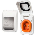 50 AMPNONMETALLIC INLET W/ WHITE COVER ASSEMBLY