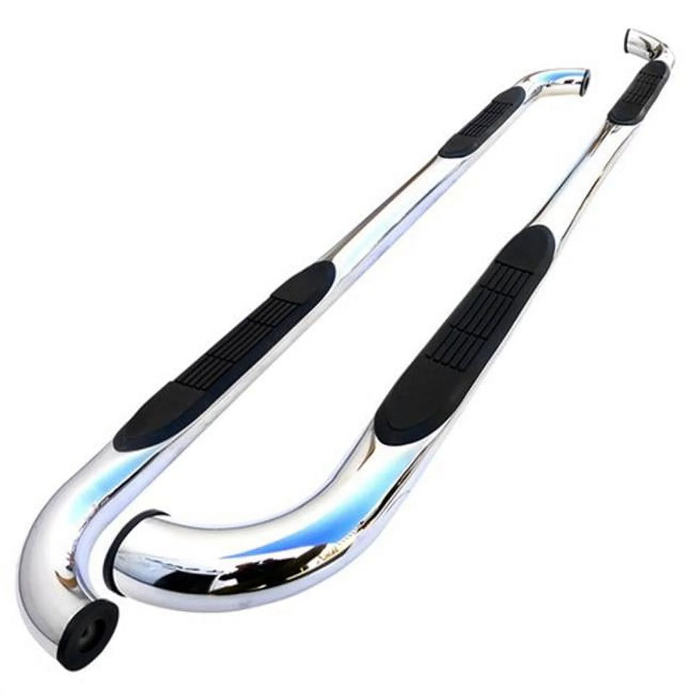 3 INCH ROUND STAINLESS FINISH SIDE