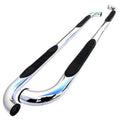 3 INCH ROUND STAINLESS FINISH SIDE