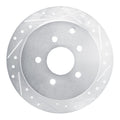 R1 Concepts Brake Rotor Drilled and Slotted Silver Fits Buick Rendezvous