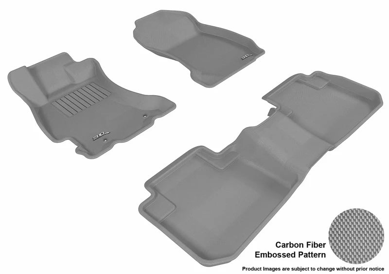 3D MAXpider 2014-2018 Subaru Forester Kagu 1st & 2nd Row Floormats - Gray