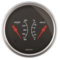 AutoMeter Gauge Dual Wtmp & Volt 3-3/8in. 250 Deg. F & 18V Elec Designer Black