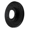 R1 89-08 Toyota Hilux (Mexico) Front Right Drilled & Slotted Black Brake Rotor